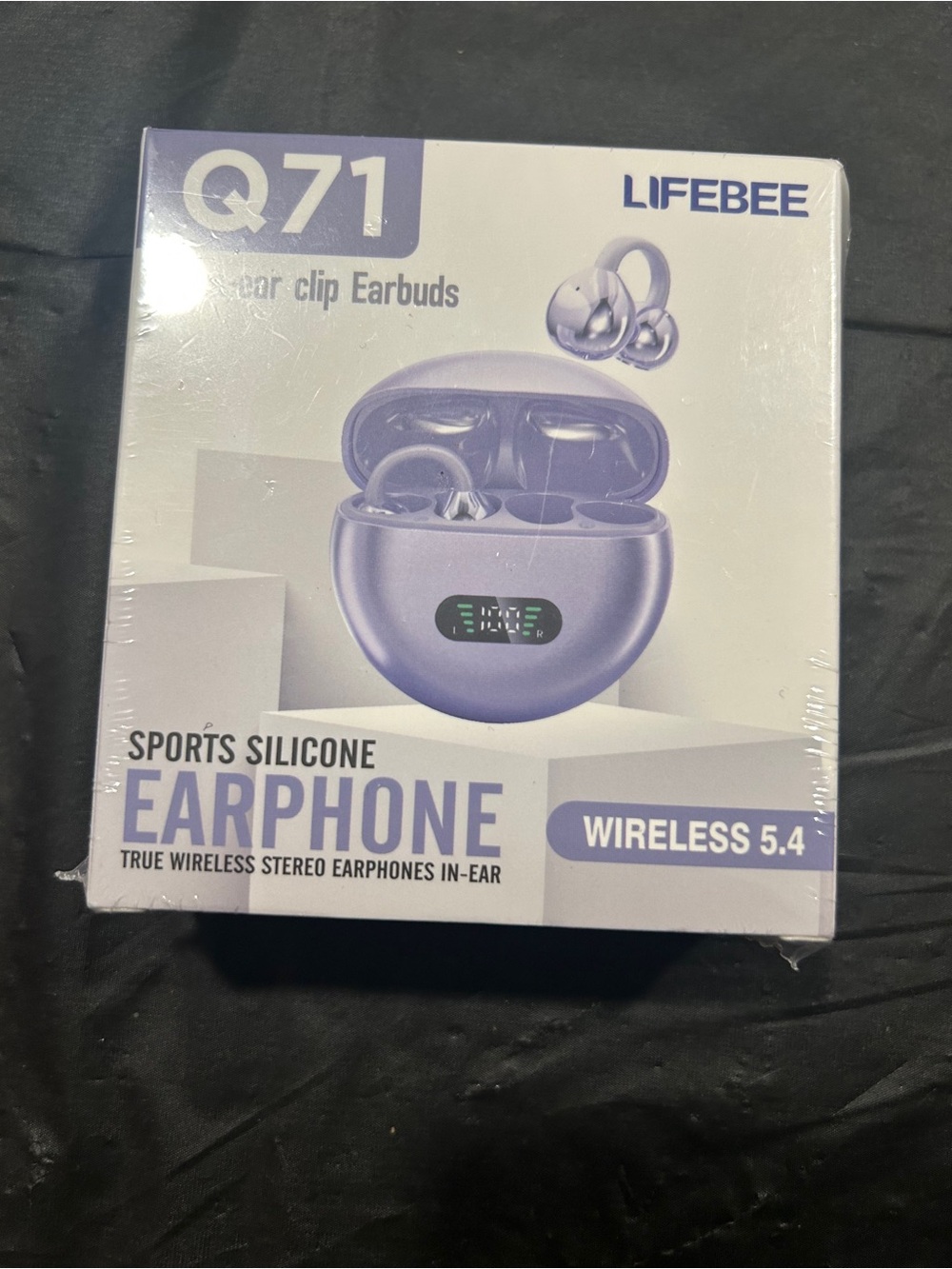 Q71 Purple Wireless Earbuds - Sports Silicone Earphones
